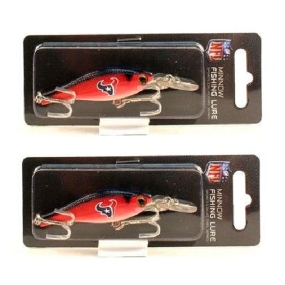 Houston Texans NFL Minnow Fishing Lure 2 Pack